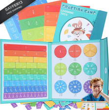 New Magnetic Fraction Demonstration Book for Kids,102 Pcs