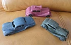 3 Crescent and Dinky Vintage Toy Cars Made In England Pre War Model Cars