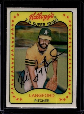 1981 Kelloggs 3D Superstars #55 James Langford, Ex/Nm, Oakland A's, B