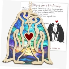  Christmas Anniversary Couple Gifts for Men Women - Blue - Love Penguines