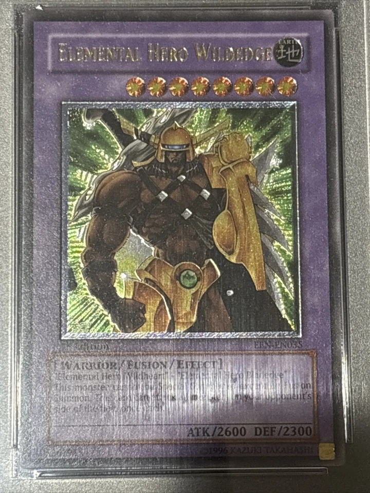 PSA 8 Elemental Hero Wildedge EEN-EN035 Ultimate Rare 1st Edition Yugioh EURO - Image 2 of 4