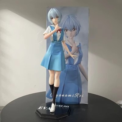Ayanami Rei School Uniform Anime Figure Evangelion PVC Statue w/ Box