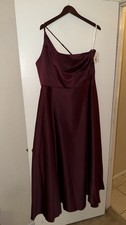 Davids Bridal One Shoulder Bridesmaid Dress Satin 18