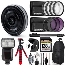 Sony E 20mm f/2.8 Lens 7 Piece Filter More - 128GB Accessory Kit