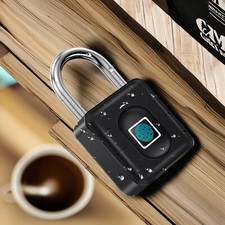 Fingerprint Padlock Waterproof Smart Keyless Biometric Thumbprint Lock Locker AJ
