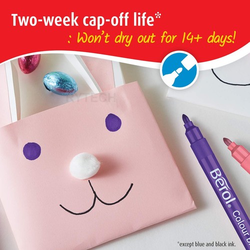 Berol Assorted Colour Broad Or Fine Colouring Pens Drawing Art Marker Writing - Picture 14 of 15