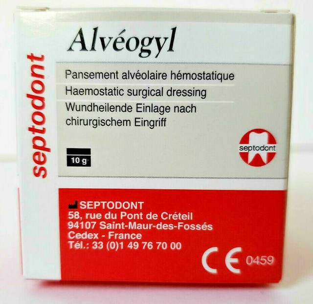 Alvogyl Septodont Alveogyl Paste 10gm Dry Socket Treatment Dental