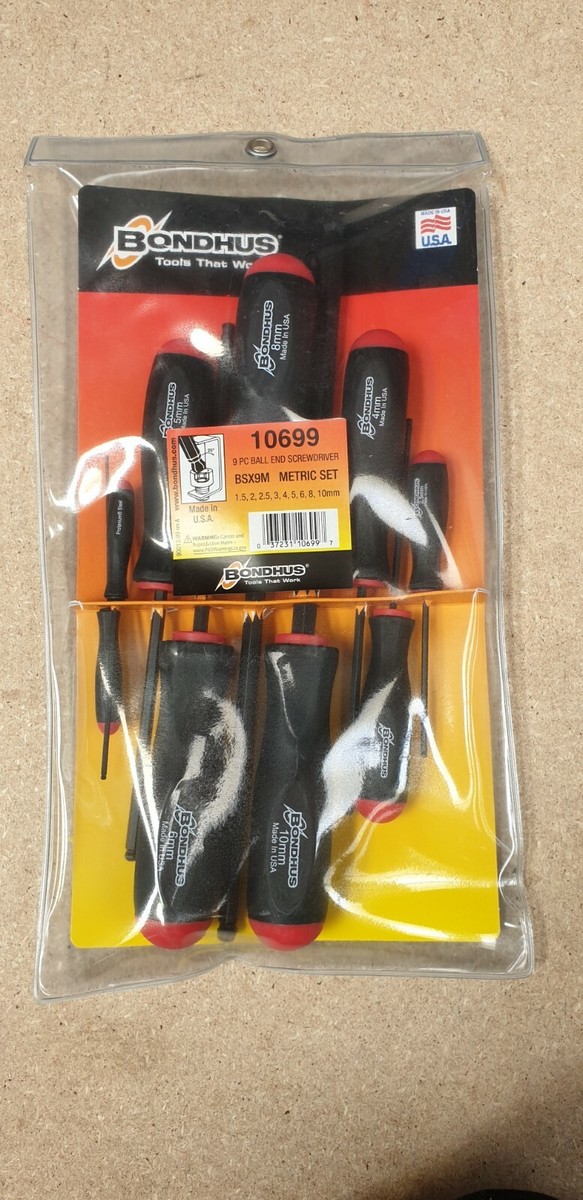 fegemu Bondhus 10699 BSX9MM Balldriver Set 1.5mm-10mm fegemu Bondhus 10699 BSX9MM Balldriver Set 1.5mm-10mm