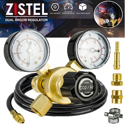 W/ 6.6FT Hose NEW Argon CO2 Mig Tig Regulator Welding Flowmeter Gas Gauge Welder