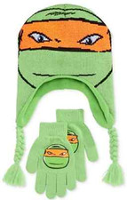 Teenage Mutant Ninja Turtles Little Boys Hat and Gloves Set Green One Size