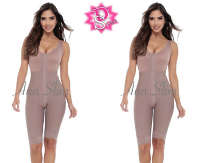 Colombian Shapewear Post Surgery Knee Length w/ Bra Faja Ann Slim 430303
