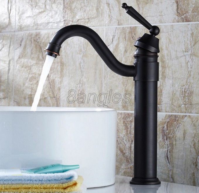 Black Oil Rubbed Brass Single Handle Bathroom Basin Mixer Tap Faucet 8hg019