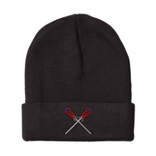 Beanies for Men Lacrosse Sports D Embroidery Winter Hats Women Acrylic Skull Cap