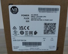 New Sealed Allen-Bradley AB 25B-D2P3N104 PowerFlex 525 0.75kW 1Hp AC Drive
