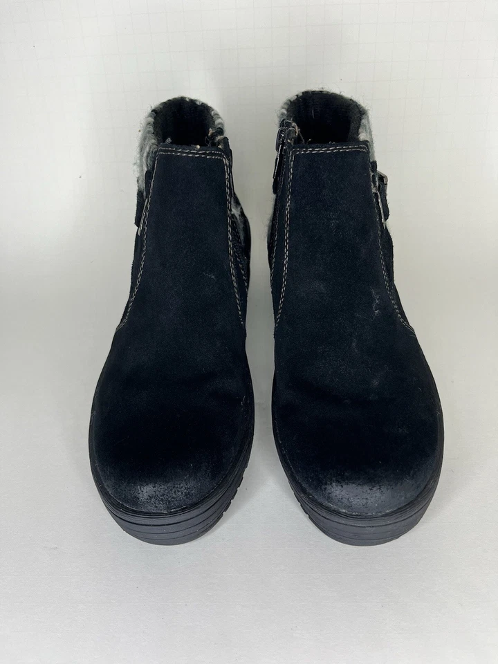 Earth Origins Tate Botas Para Mujer Talla 6.5M Negro Gamuza Cómodas Hebilla Cremallera Botín Foto 3 de 4