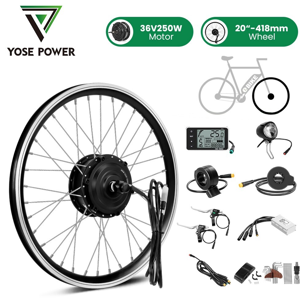 20'' Ebike Kit de Conversion Vélo Electrique 36V 250W Motor Avant