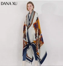 DANA XU 100%  Wool Extra Large Pashmina  Scarf