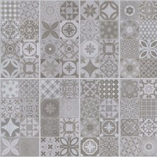 SAMPLE** Victorian Pattern Vinyl Floor Tiles LVT Click Flooring Grey Charcoal