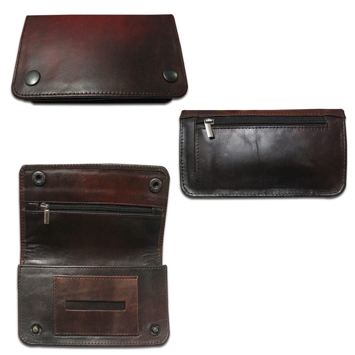 100%Quality Tobacco Pouch Vintage Case Rolling Real Leather Smoking Pouch  Holder
