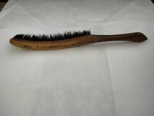 Jim Patterson HATTER 1902-1935 Vintage Hat Brush Sacramento, CA Wood curved