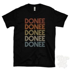 DONEE REPEATED RETRO STYLE T-SHIRT mens & womens novelty cool name gift