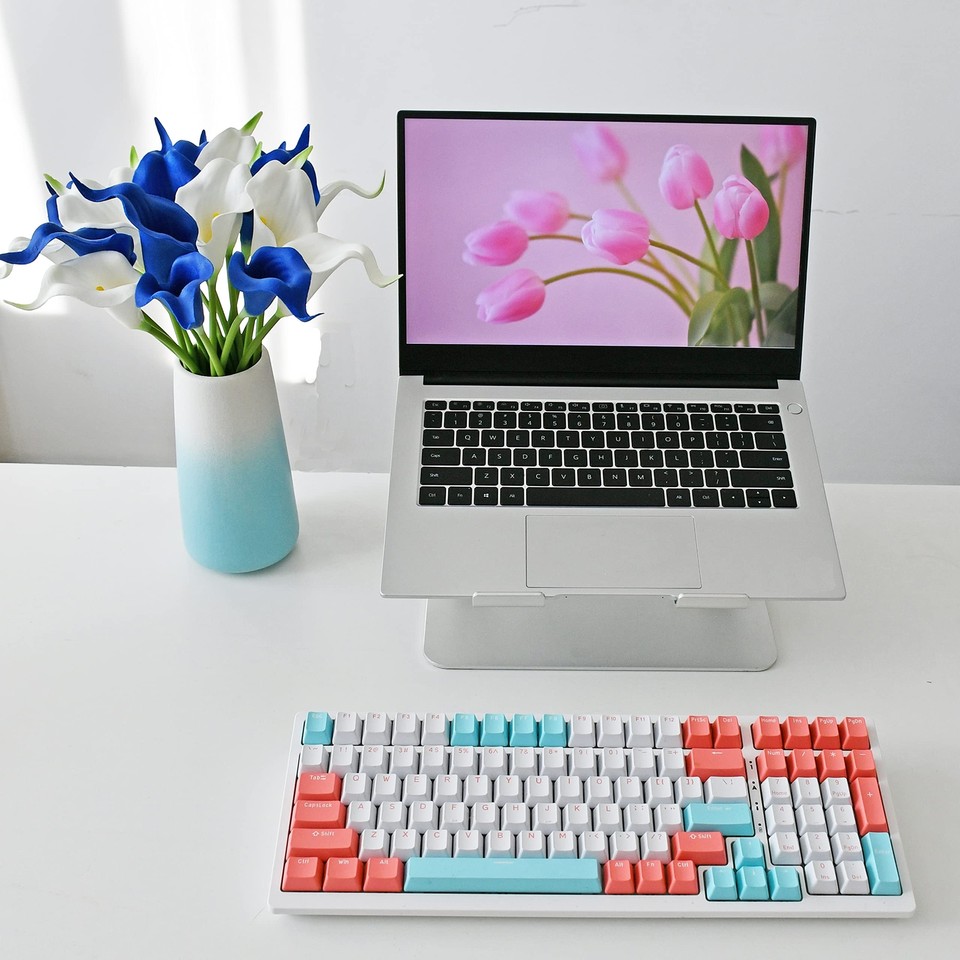 20pcs Blue and White Flowers Artificial Calla Lily Silk Fake Flowers 13