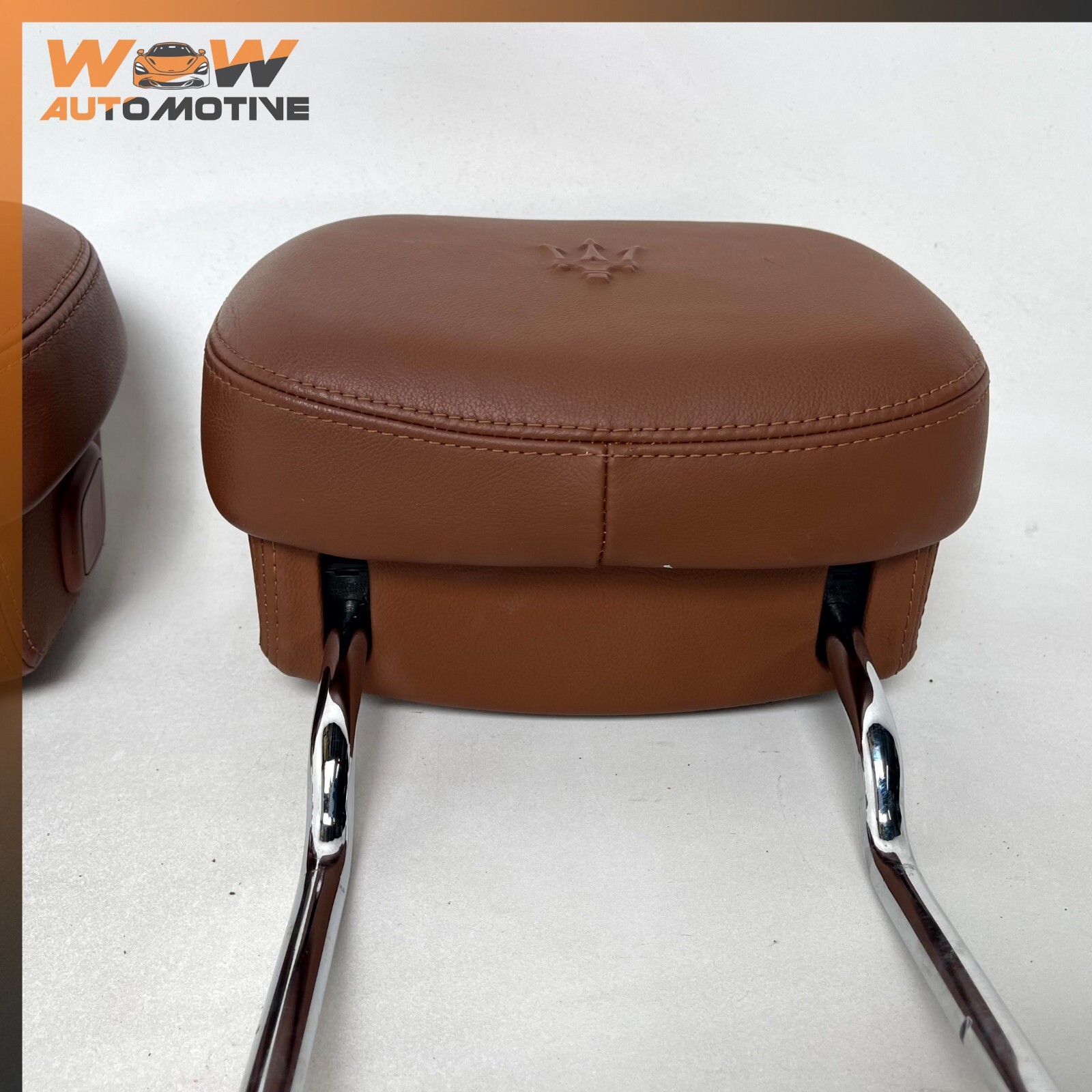 14-17 MASERATI GHIBLI FRONT RIGHT & LEFT SIDE HEADREST HEAD REST PAIR SET OEM