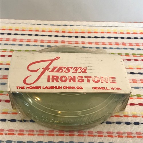 Vintage Fiestaware Rasen Grün Untertasse Fiesta 2er Set Ironstone OVP - Bild 5 von 6