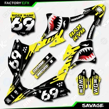 Yellow Savage Camo Racing Graphics Kit fit 22-25 Kawasaki KX85 Kx112 Decal Kx 85