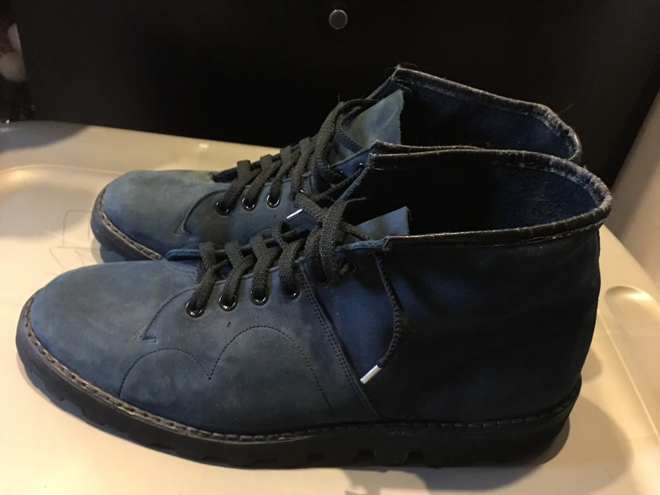 Botas Mono De Colección Raras Años 80’s-90’s Punk Grunge Nana Azul Gamuza Cuero Talla 12 Foto 2 de 4