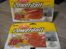 2 Packs Berkley Soft Fishing PowerBait - 3" Split Tail Minnow - Sangria Color