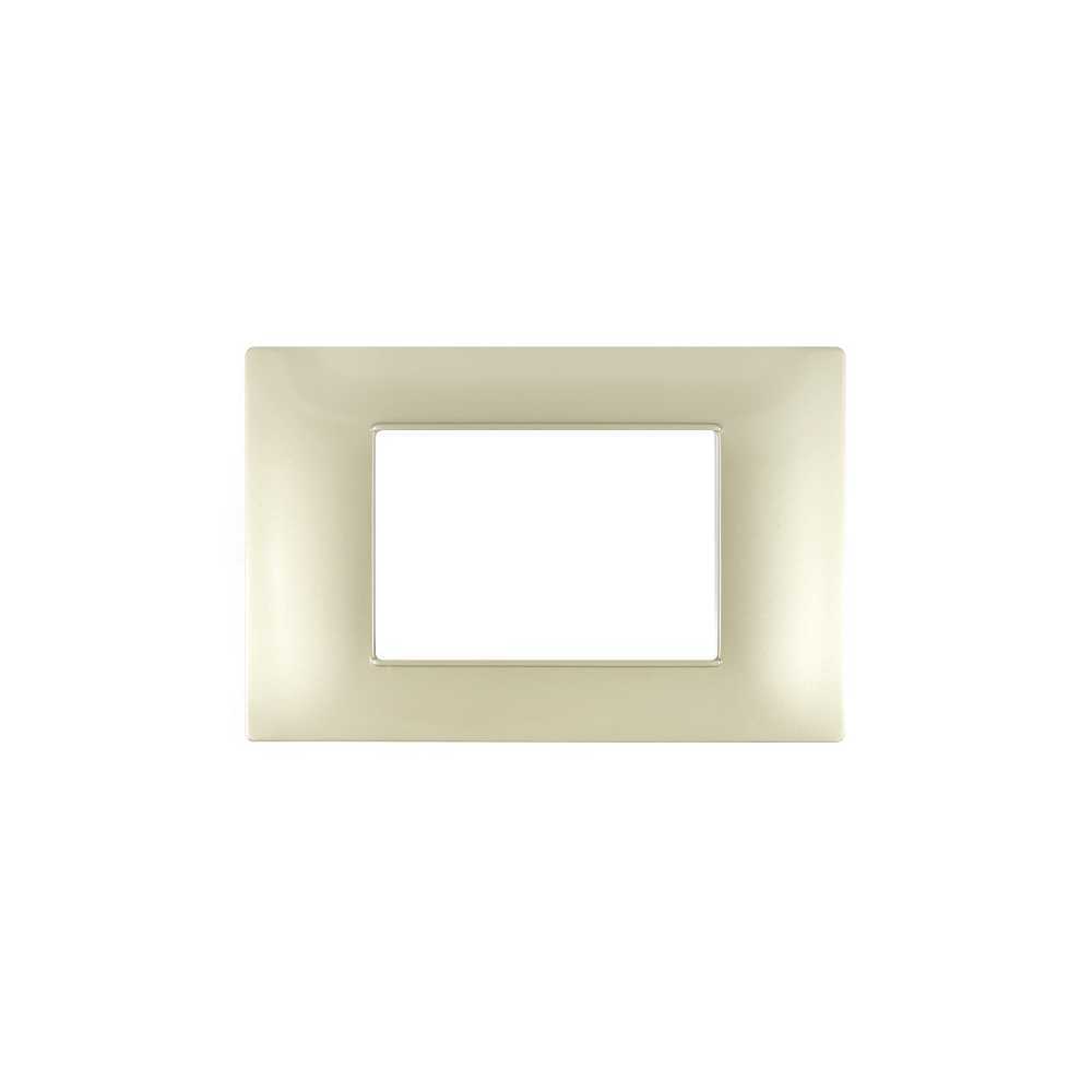 Tot Elettric T2 Placca 503 3 Moduli Sabbia Compatibile Plana M6003-11