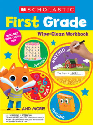 Scholastic First Grade Wipe-Clean Workbook by Scholastic Teaching Resources: New