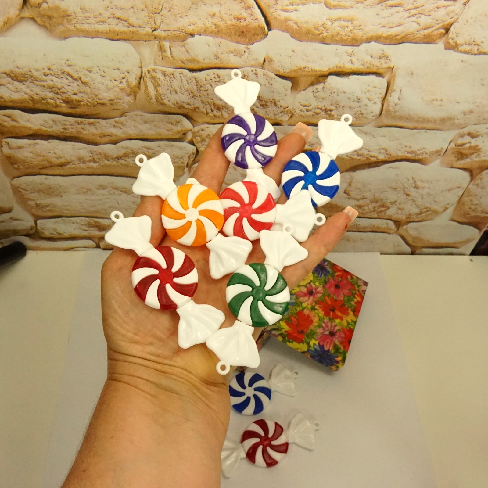 PEPPERMINT CANDY CHRISTMAS tree hanging ornaments Xmas garland ideas