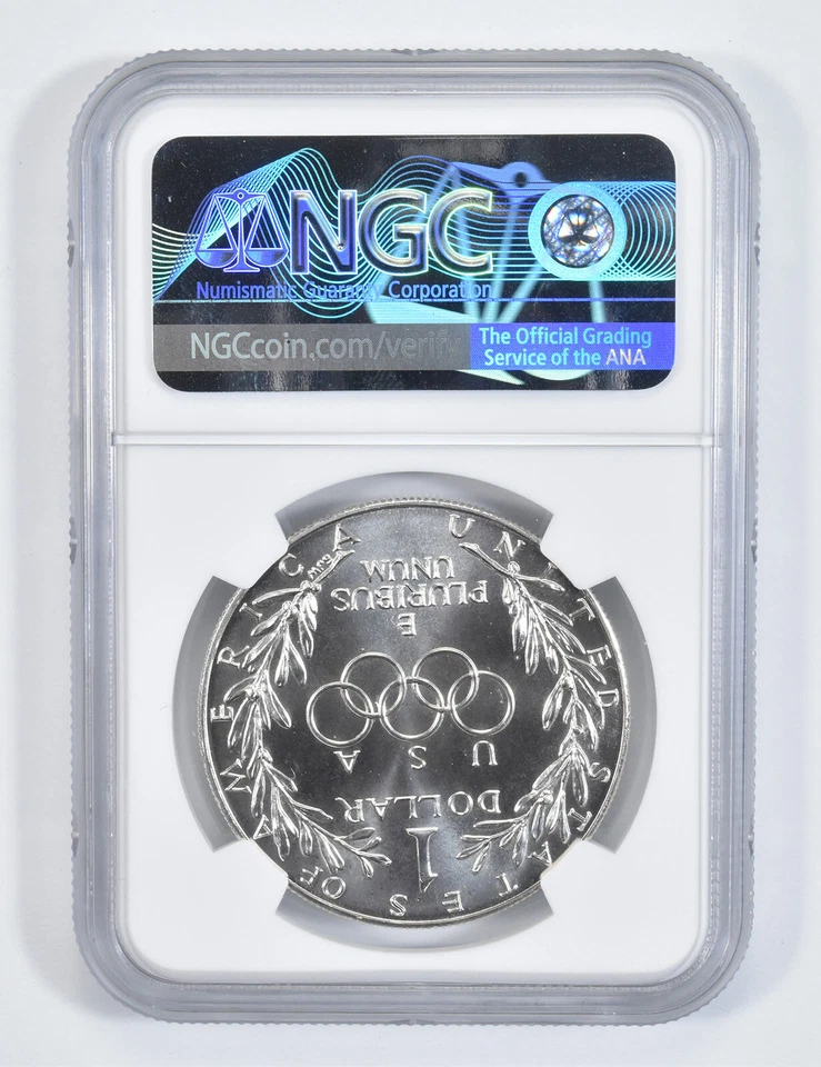 1988 D Olympic Commemorative Silver Dollar NGC MS70 - Image 2 of 4