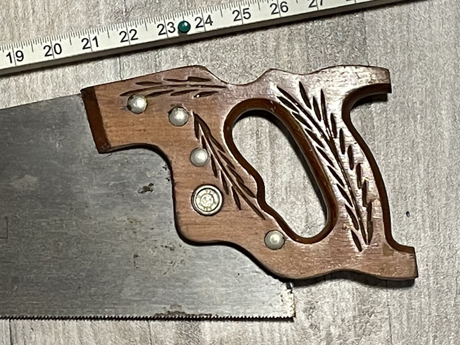 vintage hand saw henry disston Philadelphia USA CARPENTER wood Cut Carved Gift