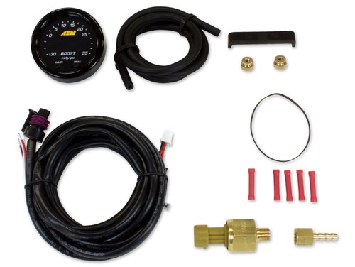 Medidor de presión AEM Boost Gauge 30-0306 serie X Boost -30inHg ~ 35PSI / 1~2.5BAR - Imagen 2 de 4