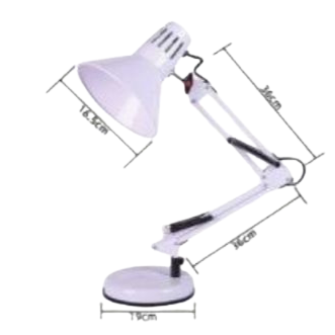 Lampada Da Scrivania Argento Luce Led E27 In Metallo Flessibile Pieghevole Snodabile Con Morsetto Lume Tavolo