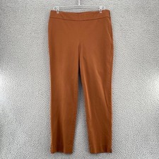 Talbots Pants Womens 10 Chatham Ankle Brown Stretch Pocket Office Career Work