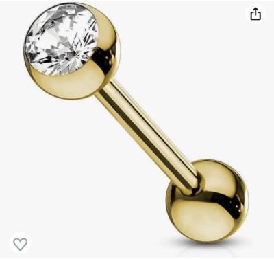 Piercing Barbell Gold 
