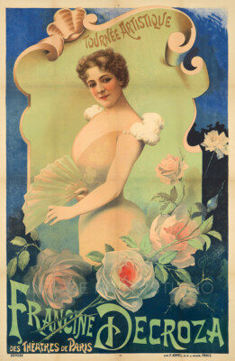 Francine Decroza 1894 French Théâtres Music Art Nouveau Canvas Print 12x18