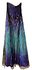 NV Couture Youth Purple Teal Blue Glitter Strapless Prom formal Dress Size 8