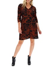 New Simply Be Black Animal Print Wrap Front Dress Sizes 16, 18, 24, 28, 32