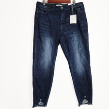 NWT KanCan Estilo Distressed Women's Size 3XL High Rise Blue Skinny Jeans