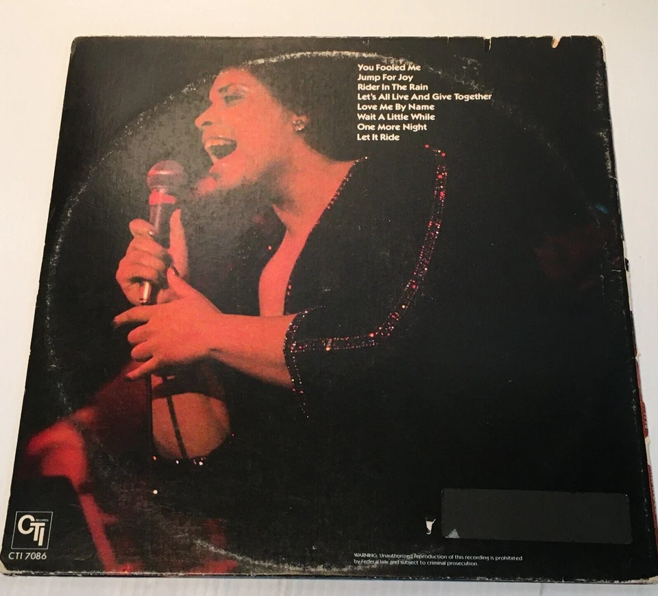 PATTI AUSTIN Live At The Bottom Line Vinyl LP GATEFOLD 1979 CTI CTI 7086 - NM Foto 3 de 4
