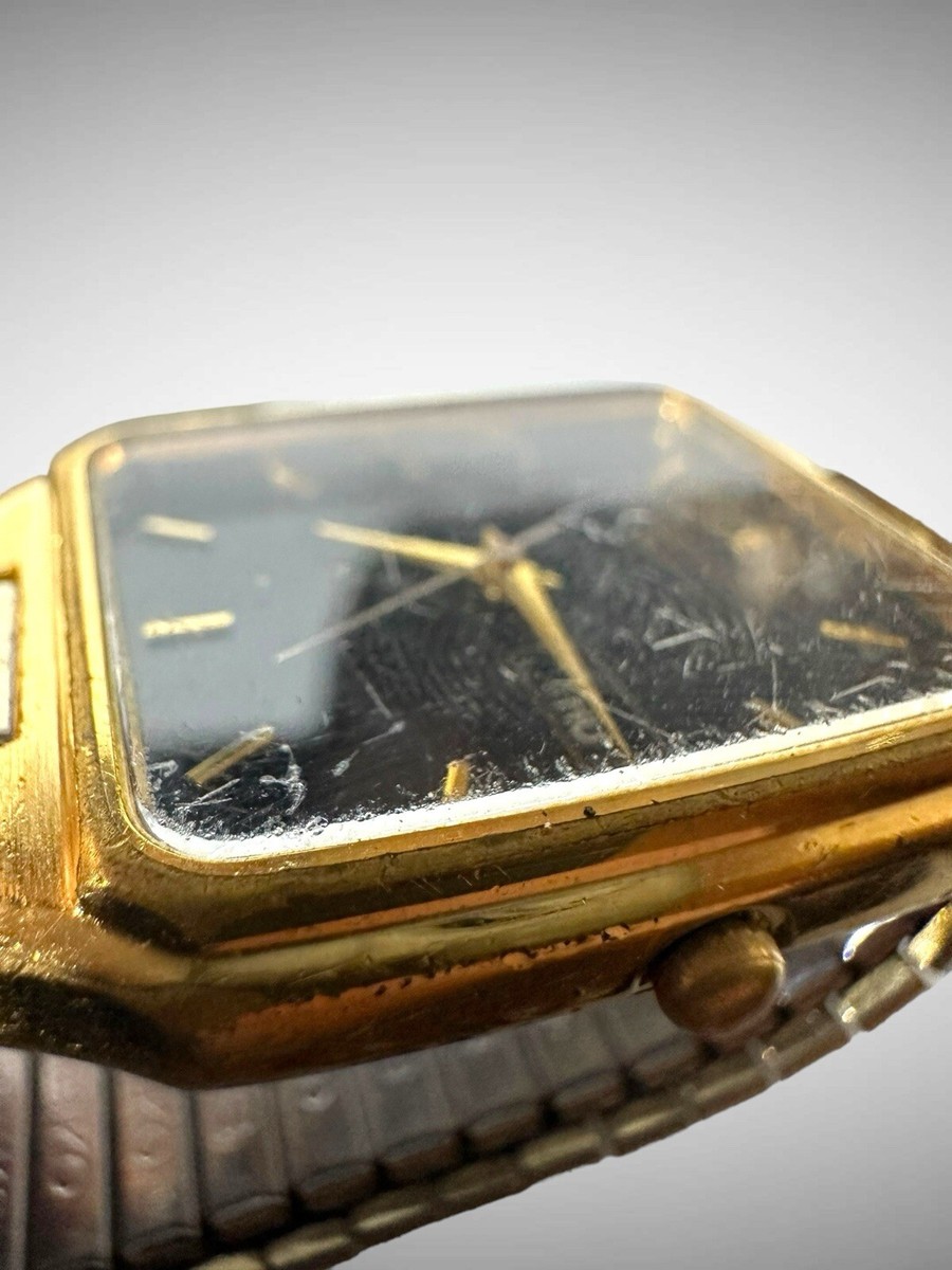kokunon❣️ Seiko Men's 7N33-5028 Black Face Gold Tone Original Sieko