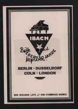 BARMEN, Werbung 1925, Ibach Flügel Piano Welte-Mignon Pianola Ibachiola