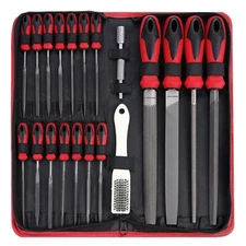 57Pcs Metal & Wood File Rasp Set,Grade T12 Forged Alloy Steel, Half-round/Rou...