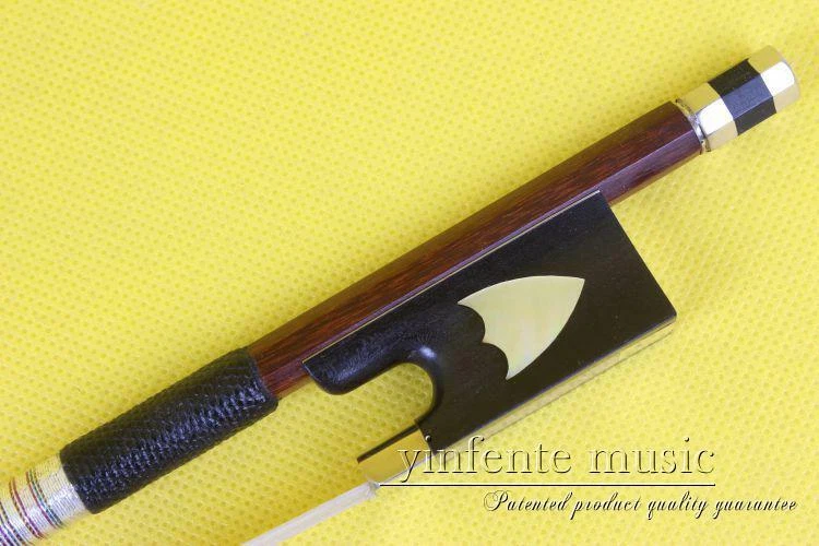 New 4/4 Violin Bow Brazilwood Violin Bows Ebony Frog Balance Natural Bow Hair 1P - Image 2 of 4