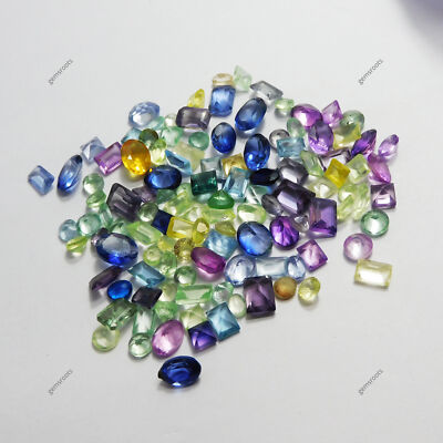 15 Pcs Natural Sapphire Mix Shape-Color CERTIFIED Ring Size Loose Gemstone Lot